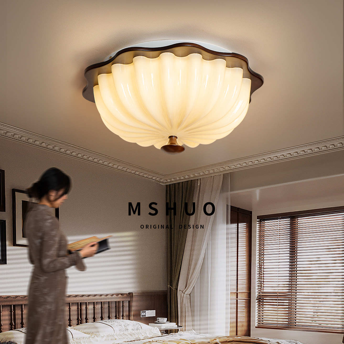 卧室吸顶灯法式中古风复古主卧书房灯具现代简约奶油风全光谱护眼,家装灯饰光源,餐厅/卧室/书房吸顶灯,淘宝优惠券,粉丝福利购,淘宝优惠卷