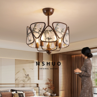 卧室吸顶灯新中式 美学禅意书房主卧灯具中古风大气房间灯饰 宋式