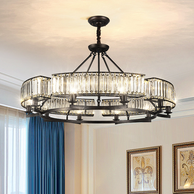 美式客厅吊灯2025年新款复古大气轻奢别墅家用卧室餐厅水晶灯具,家装灯饰光源,客厅吊灯,淘宝优惠券,粉丝福利购,淘宝优惠卷