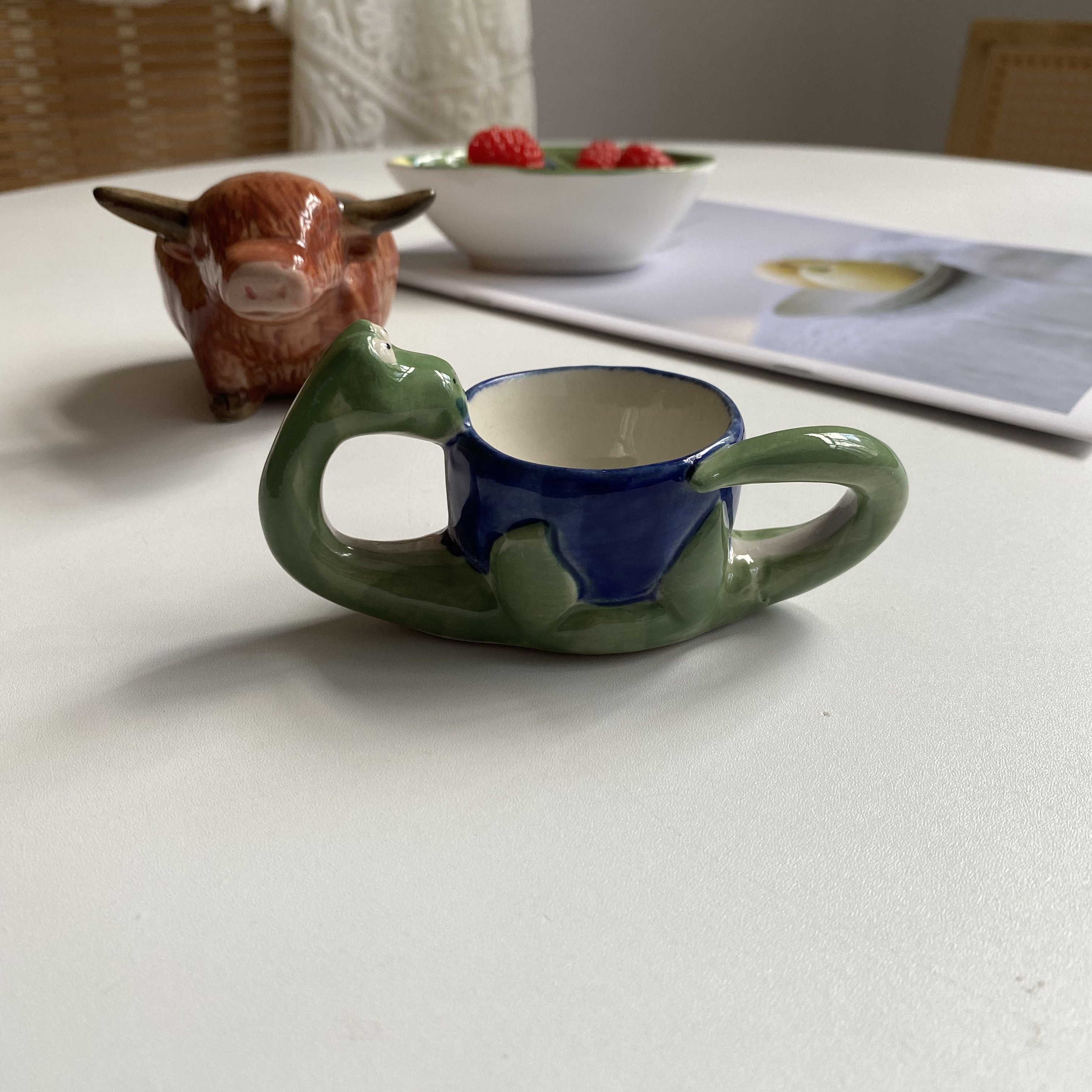 外贸尾单 创意陶瓷手绘鸡蛋托单个小动物造型美妆蛋托创意蜡烛台,家居饰品,桌面摆件,淘宝优惠券,粉丝福利购,淘宝优惠卷