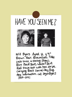 怪奇物语海报墙贴寻人启事Stranger Things美式复古海报定制