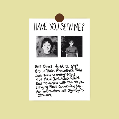 怪奇物语海报墙贴寻人启事Stranger Things美式复古海报定制