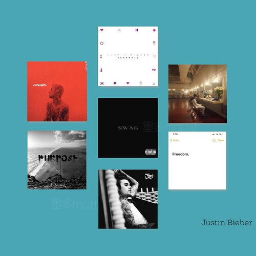 JustinBieber周边黑胶唱片海报