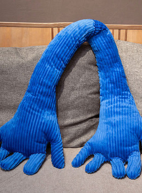 克莱茵蓝色大手掌抱枕 ins风女生睡觉夹腿长条抱枕北欧风沙发靠垫