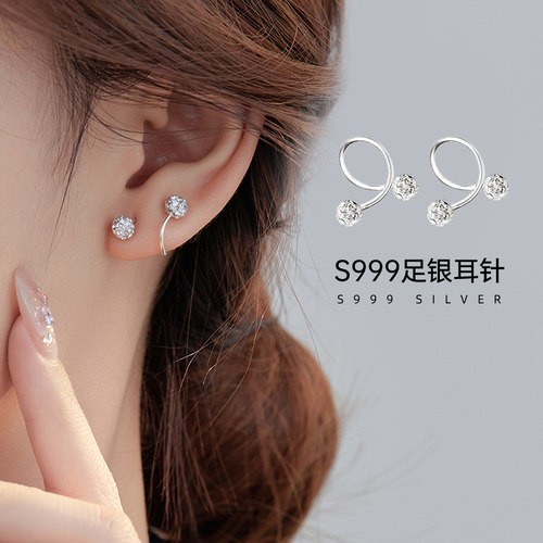S999纯银耳钉高级感独特