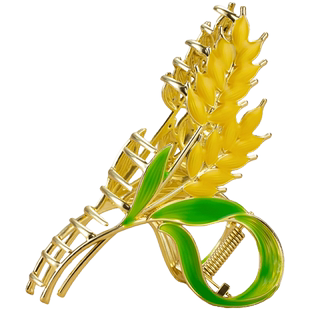 麦穗发夹2026新款发卡后脑勺盘头发鲨鱼夹子头饰抓夹女高级感发饰