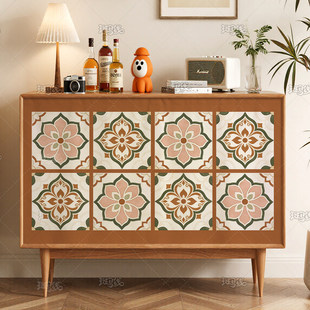 复古格子遮挡帘厨房橱柜门帘防尘拉帘柜子杂物遮丑布帘子遮挡杂物