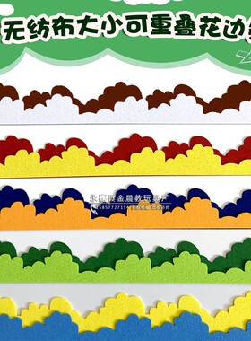 小学幼儿园装饰墙环境布置装饰栏杆条无纺布边框墙壁装饰栅栏花边