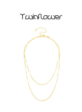 Twinflower 星光熠熠双层项链颈链女简约精致轻奢锁骨链