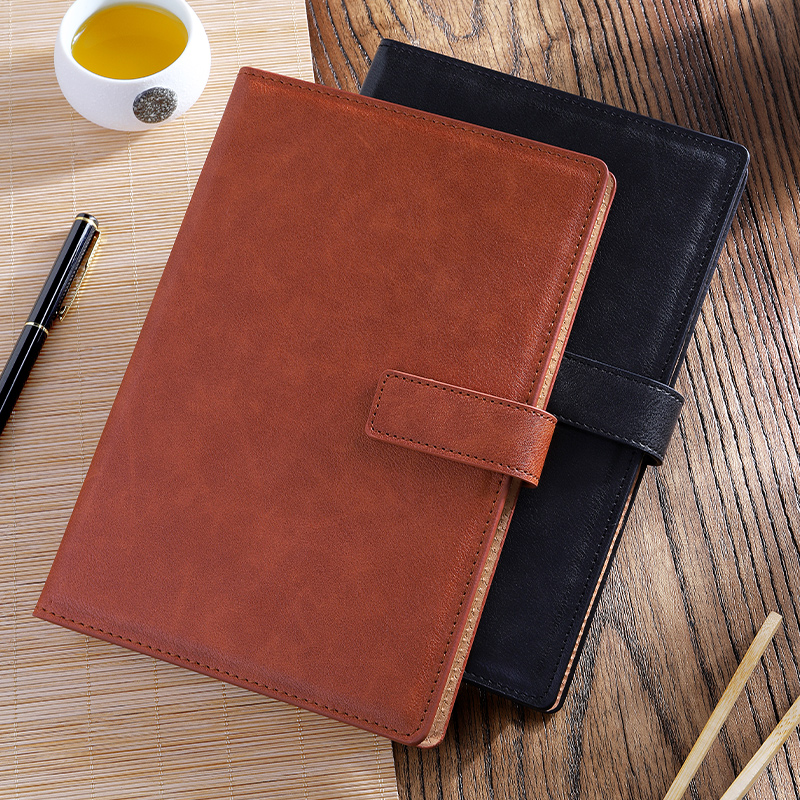 简约a5小清新风带扣工作笔记本