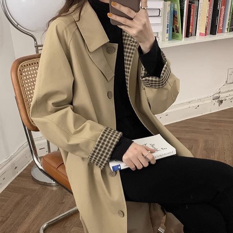 卡其色风衣外套女2025新款春秋中