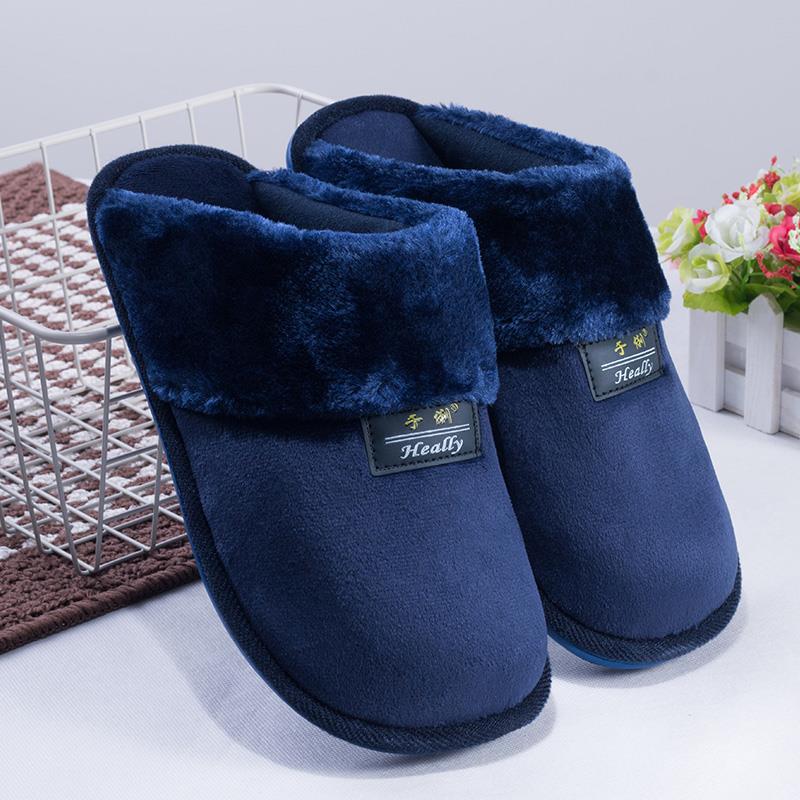 于俐手工平底居家防滑大码毛拖鞋