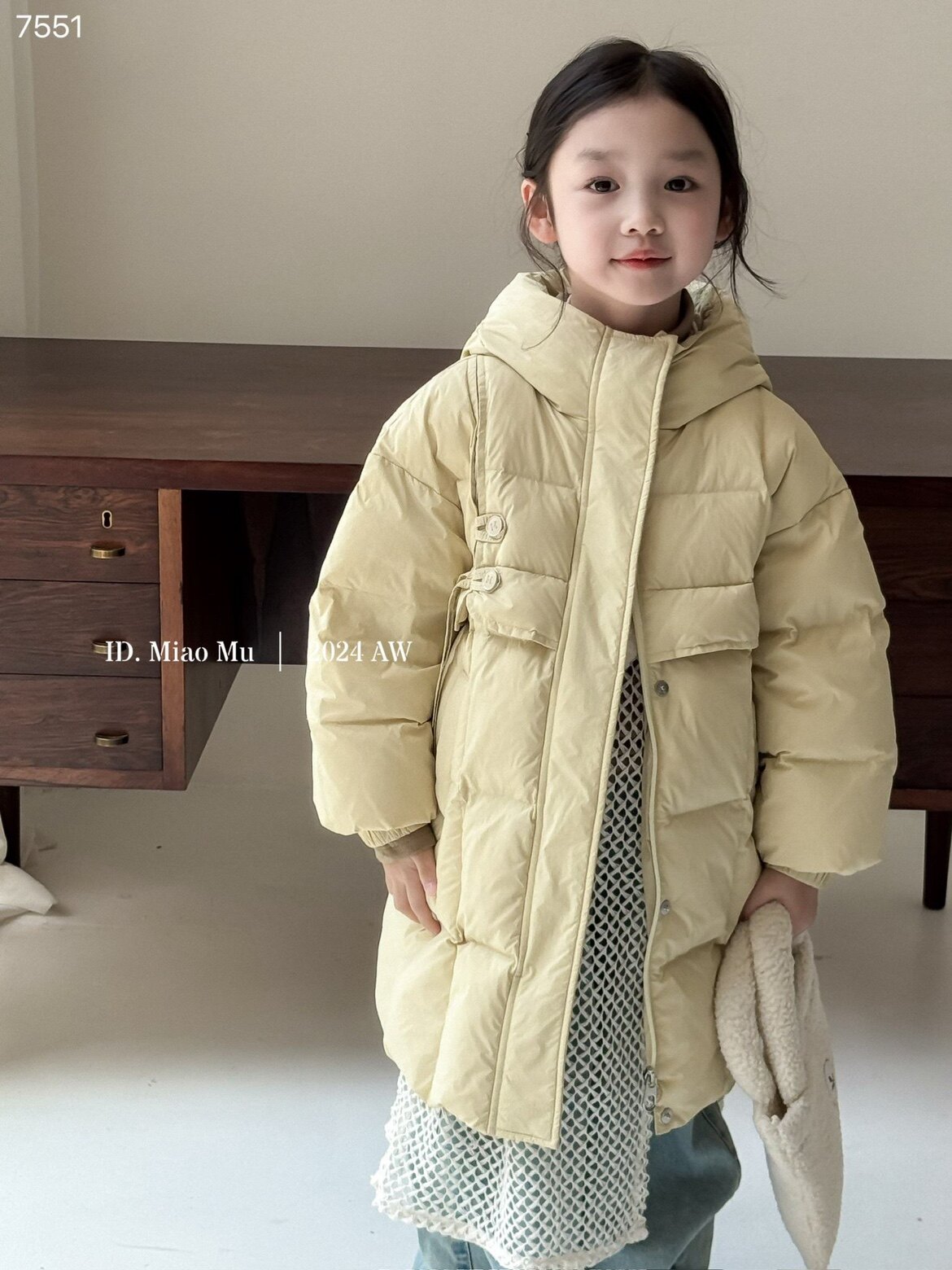 女童中长款羽绒服冬季新款儿童洋气加厚中大童韩版连帽外套