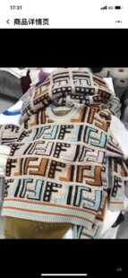 手工毛衣 圆领套头100羊毛厚实针织女衫