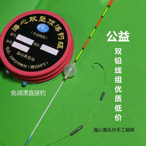 海心大叔传统钓立漂双铅顶漂钓组