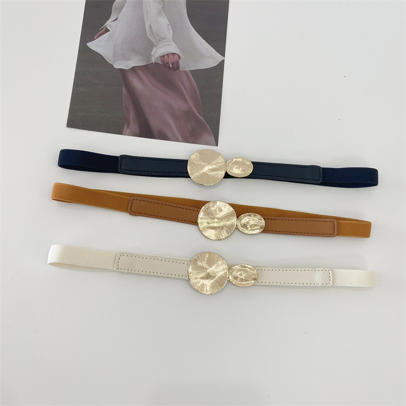 弹力宽皮带百搭简单束腰女