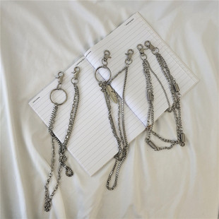 凹造型欧美街头十字架裤子链条配饰女嘻哈复古潮人金属挂件男装饰