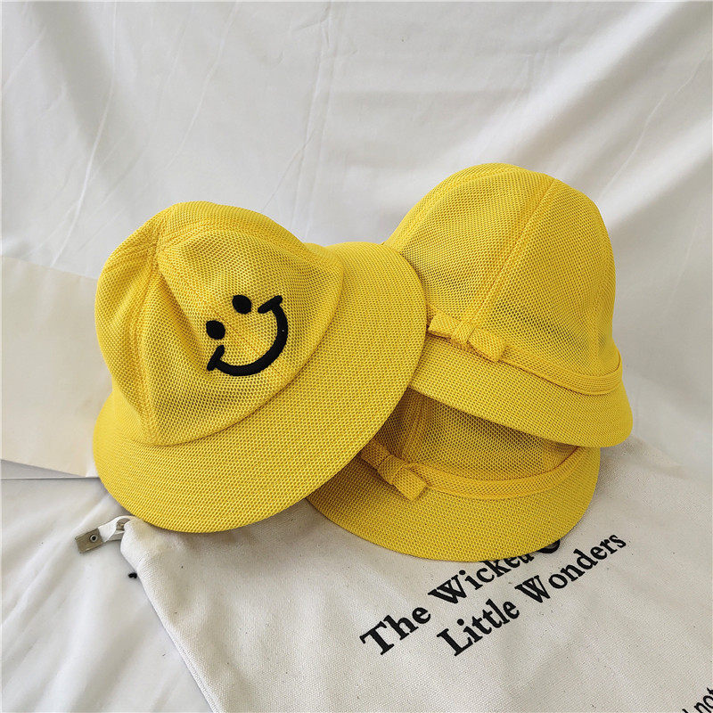 可爱日本学生帽小黄帽班帽樱桃小丸子帽防风渔夫帽子夏季遮阳盆帽