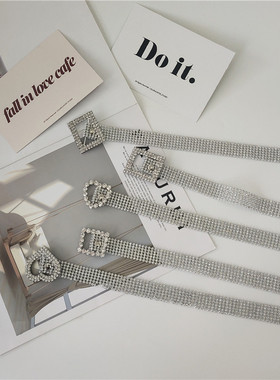 无孔多款皮带钻无孔皮带女水钻镶钻时尚百搭装饰韩版牛仔裤宽腰带