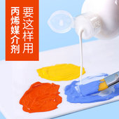 蒙玛特丙烯调和液颜料调和亮光剂透明保护漆亚光剂媒介