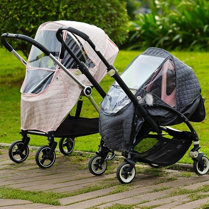 bugaboo小蝴蝶bee6/5/3蜻蜓fox婴儿推车雨罩雨衣挡风罩博格步配件