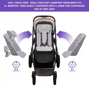 UPPAbaby婴儿车坐垫护脊头棉垫0-6个月新生儿靠背适用Vista/Cruz