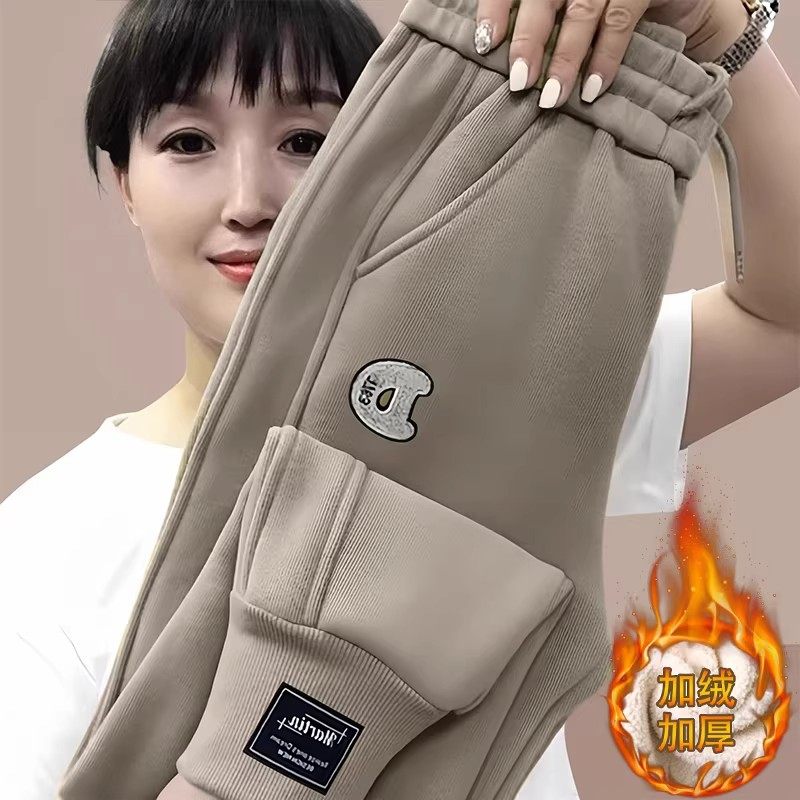 清仓捡漏~加厚保暖哈伦卫裤女士加绒宽松束脚休闲裤秋冬季裤子潮 - 束域服饰旗舰店出品
