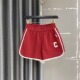 a字百搭热裤 美式 新款 高腰阔腿三分裤 复古休闲运动短裤 女2024夏季