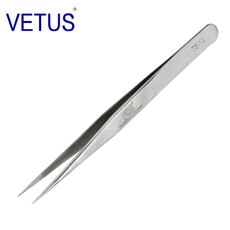 VETUS 不锈钢高精密镊子TS-12（135mm）防磁防酸碱镊子 钟表维修 五金/工具 其它夹持类工具 原图主图