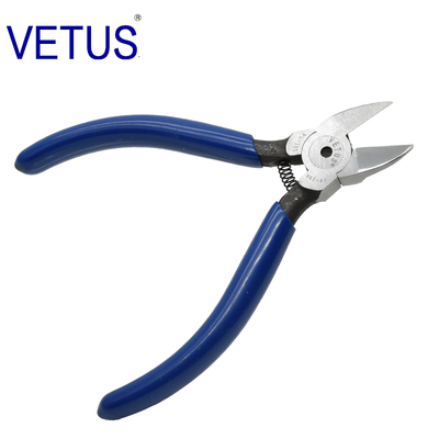 VETUS 5寸电子斜咀钳 6寸塑胶水口钳 钢丝钳 加硬合金钢刀口硬度