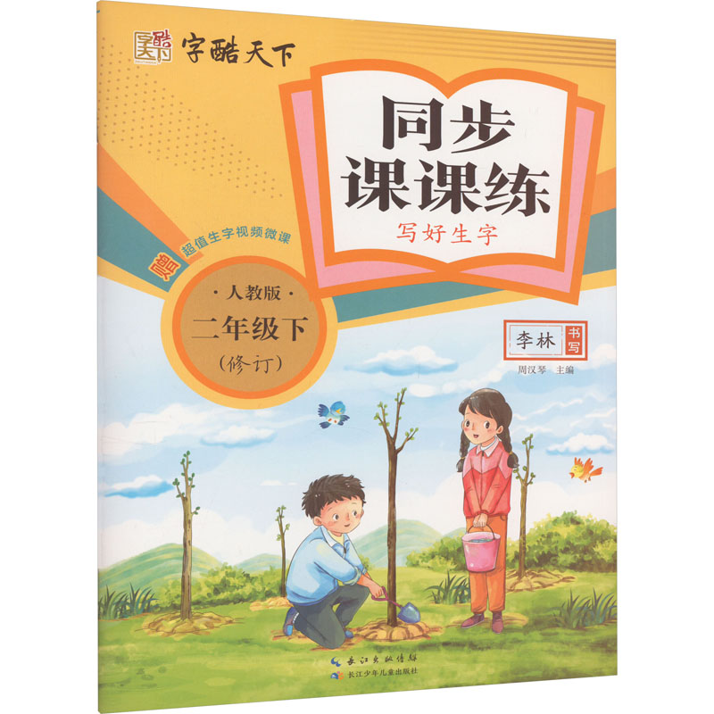 同步课课练 写好生字 2年级下 人教版：李林 著 周汉琴 编 学生同步字帖 文教 长江少年儿童出版社 图书