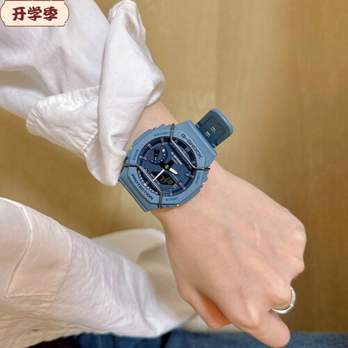 Casio卡西欧新款G-Shock手表 GA-2100PT雾霾蓝运动防水复古八角款