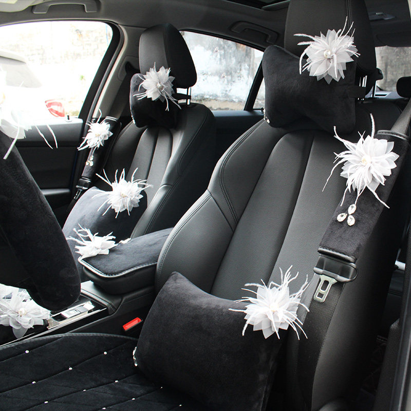 珍珠羽毛花车用抱枕汽车头枕腰靠车载冬季毛绒靠垫靠枕护颈枕女,汽车用品/电子/清洗/改装,头枕,淘宝优惠券,粉丝福利购,淘宝优惠卷