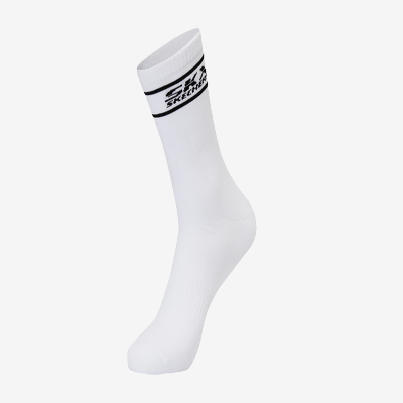 Skechers/斯凯奇正品男女休闲字母印花透气运动中筒袜子P123U007