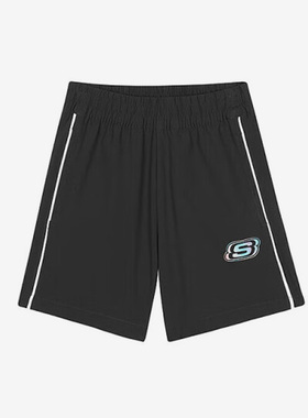 Skechers/斯凯奇正品夏季儿童梭织透气休闲松紧运动短裤P223G075