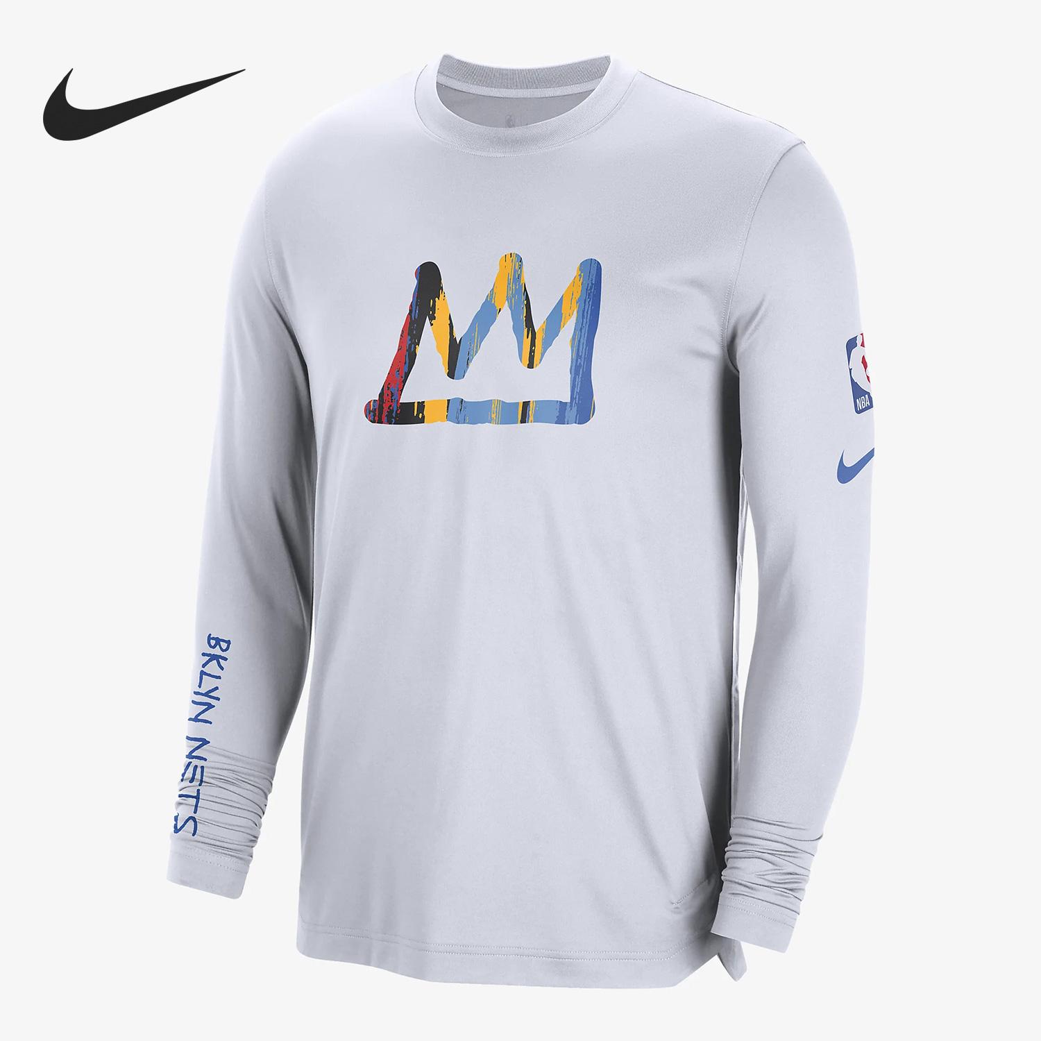 Nike/耐克正品新款布鲁克林篮网队男子运动休闲卫衣DR2182-100