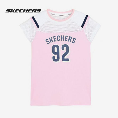 Skechers/斯凯奇正品2022年季针织柔软印花小童连衣裙 L222G073
