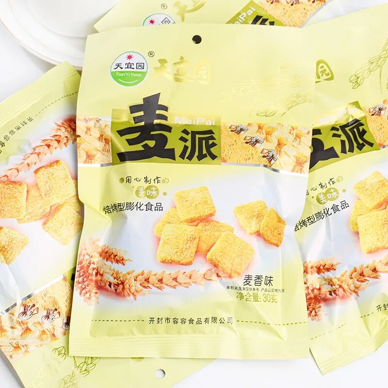 天宜园麦派袋装休闲追剧小吃零食整箱膨化食品怀旧童年
