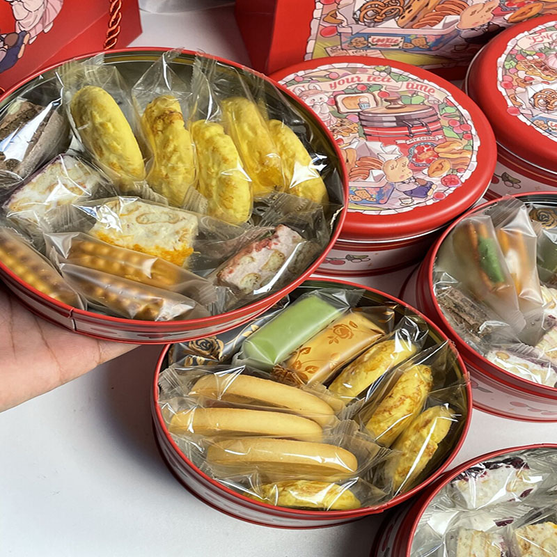 新年礼盒手工雪花酥多口味自制奶芙甜品零食牛轧糖网红糕点独立装