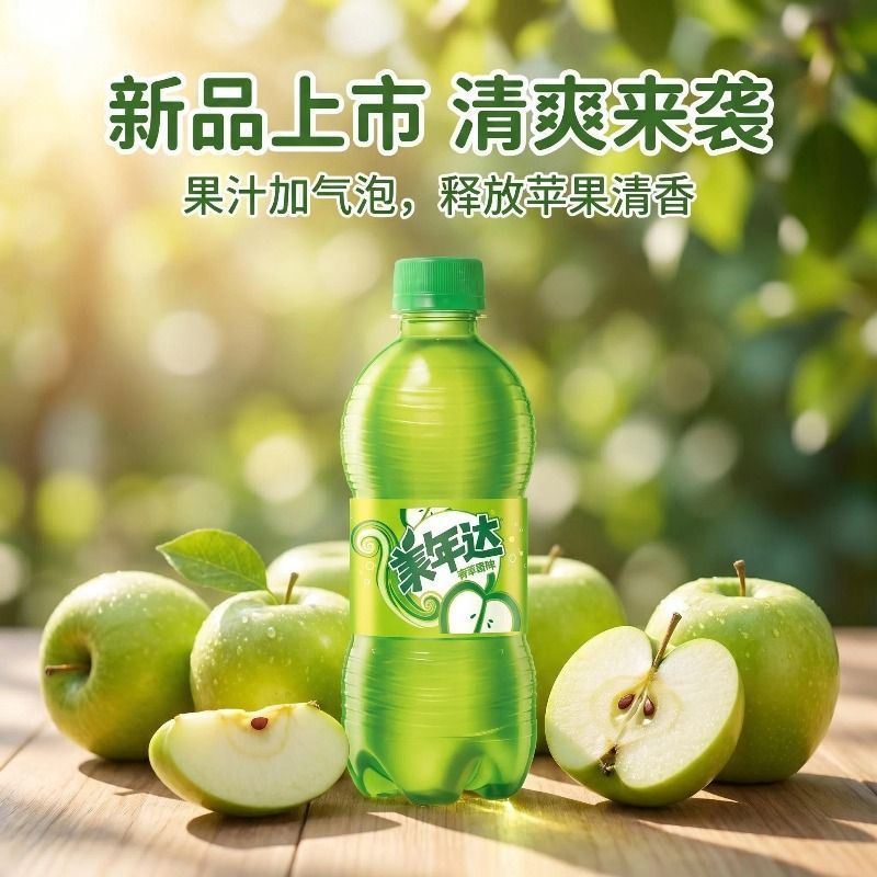 碳酸饮料美年达300ml老式含糖汽水经典小瓶正品批发整箱多口味