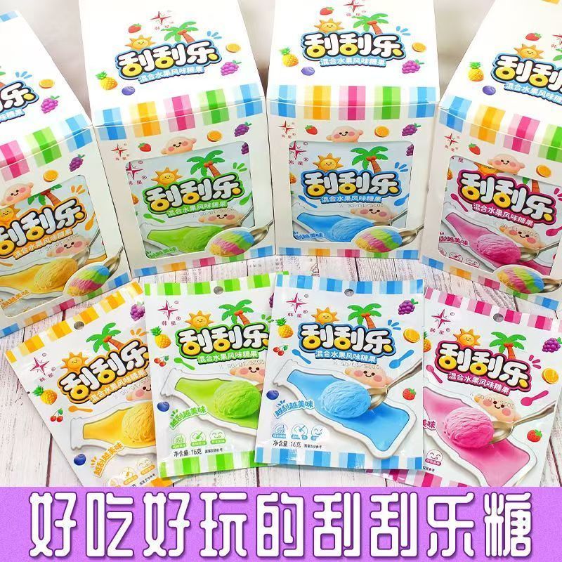 韩星刮刮乐混合水果味风味糖果零食办公室休闲解馋下午茶网红糖