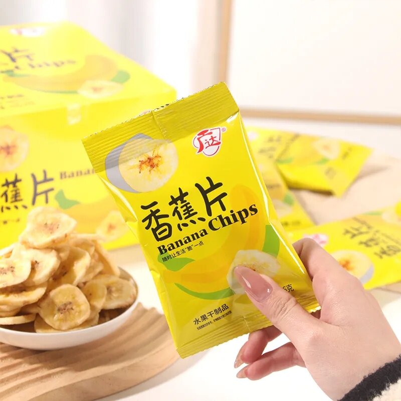 烘烤非油炸香蕉片干酥脆香脆水果干片批发休闲网红零食