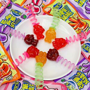 弹簧石头剪刀布造型软糖跳糖儿童手指玩县糖果童年小零食盒装批发