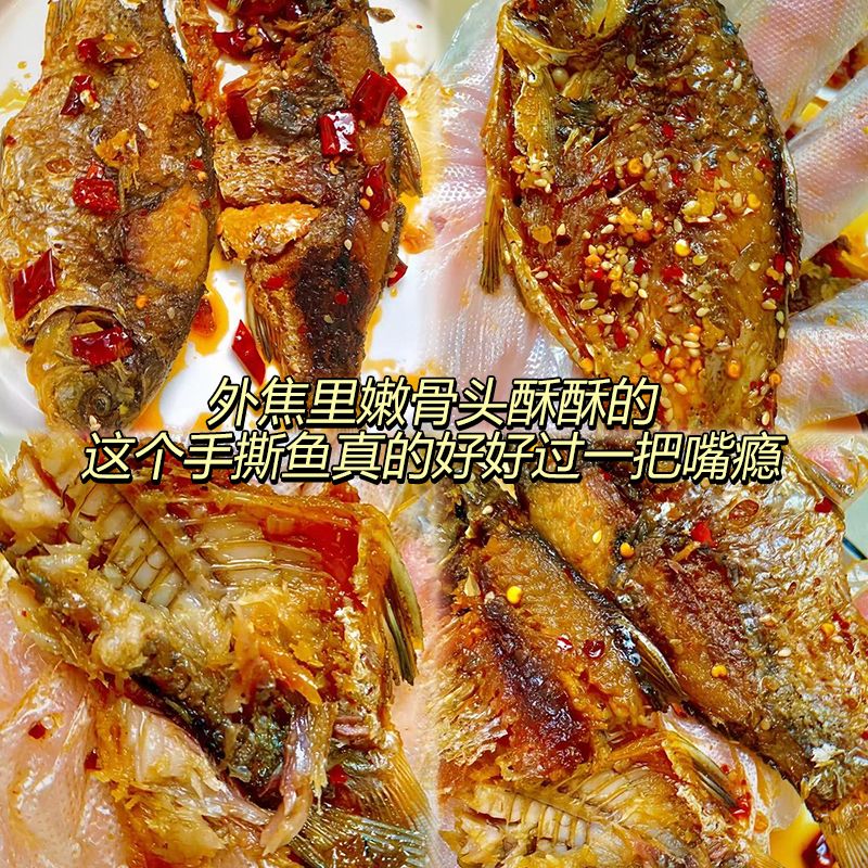 香辣手撕鲫鱼125g/包整箱湖南特产鱼排零食爆麻辣熟食小包装鱼仔