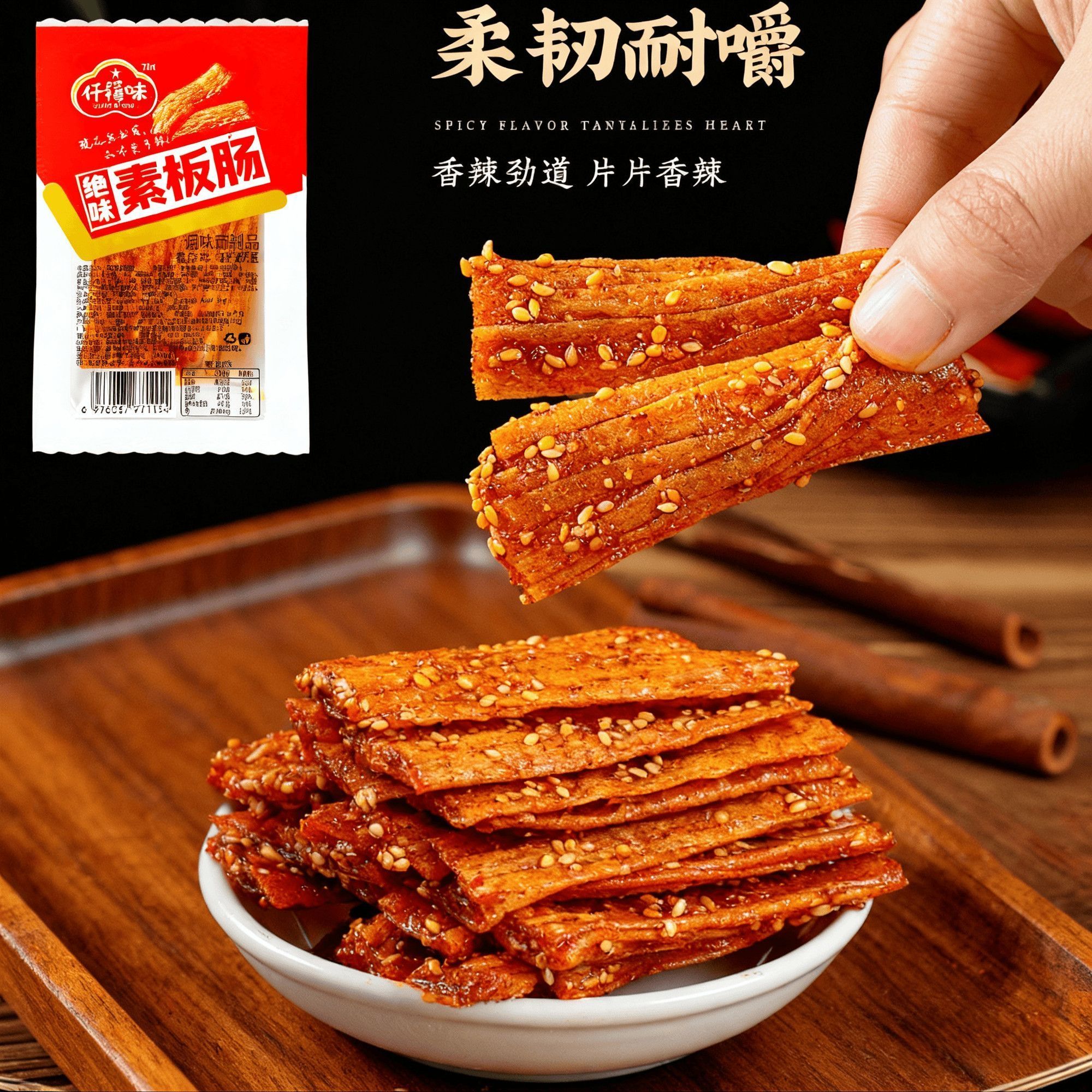 面筋制品儿时回忆休闲小吃网红零食绝味素板肠辣条素牛板筋怀旧零