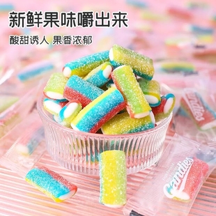 迷你酸棒糖儿童创意果味夹心软糖网红解馋小零食趣味彩虹糖果酸糖