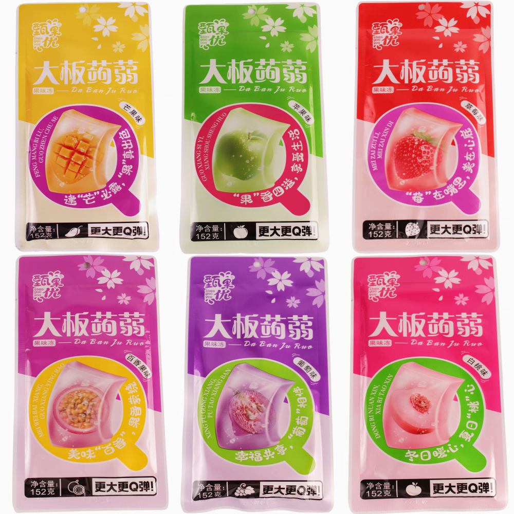 大板蒟蒻多种口味芒果葡萄味果冻果板片办公室休闲零食品