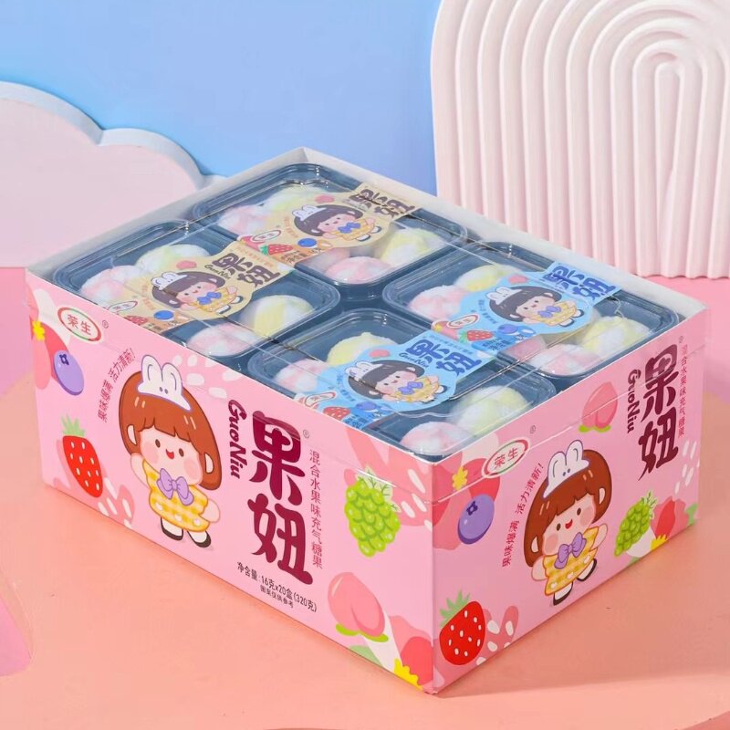 果妞棉花糖水果味糖果棉花糖网红零食草莓软糖休闲喜糖造型新款