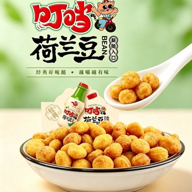 丰煌叮当荷兰豆含油型膨化食品8090后儿时校园怀旧小零食即食解馋