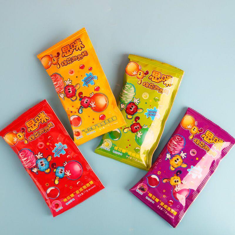 棉花泡泡糖多种水果口味草莓香橙青苹果味怀旧儿童网红零食袋装